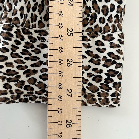 Talbots Brown Leopard Button Long Sleeve Shirt - Picture 9 of 11